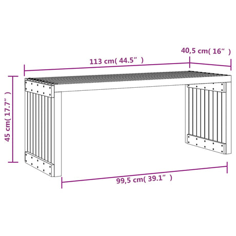 Garden Bench Extendable 212.5X40.5X45 Cm Solid Wood Pine