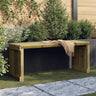 Garden Bench Extendable 212.5X40.5X45 Cm Solid Wood Pine