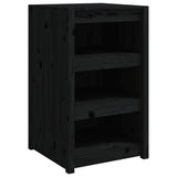 Outdoor Kitchen Cabinets 2 Pcs Black Solid Wood Pine