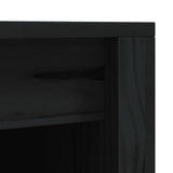 Outdoor Kitchen Cabinets 2 Pcs Black Solid Wood Pine