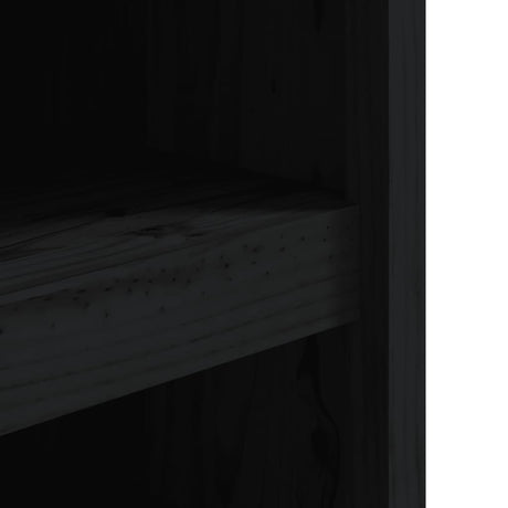 Outdoor Kitchen Cabinets 2 Pcs Black Solid Wood Pine