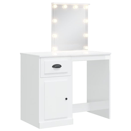 Dressing Table With Led Lights 90X42X132.5 Cm