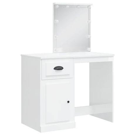 Dressing Table With Led Lights 90X42X132.5 Cm
