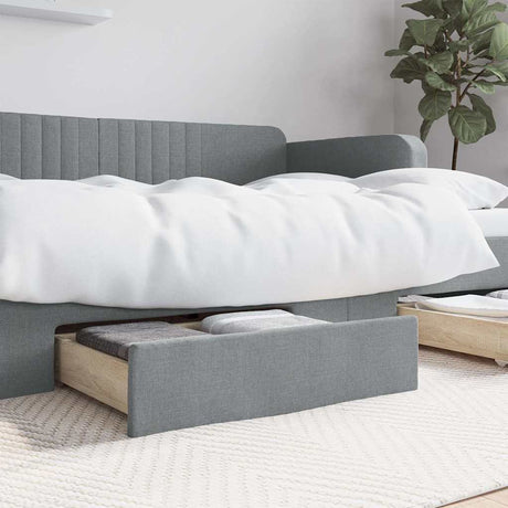 Bed Drawers 2 Pcs Engineered Wood And Fabric