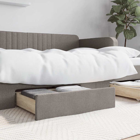 Bed Drawers 2 Pcs Engineered Wood And Fabric