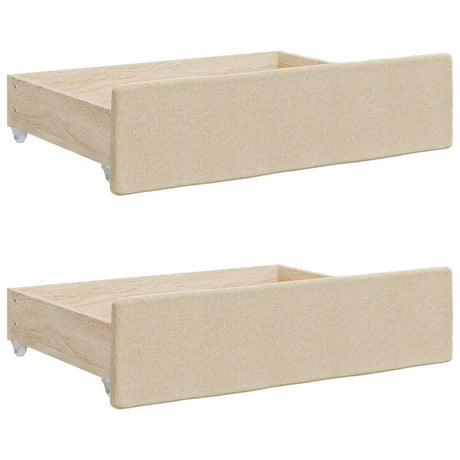Bed Drawers 2 Pcs Engineered Wood And Fabric