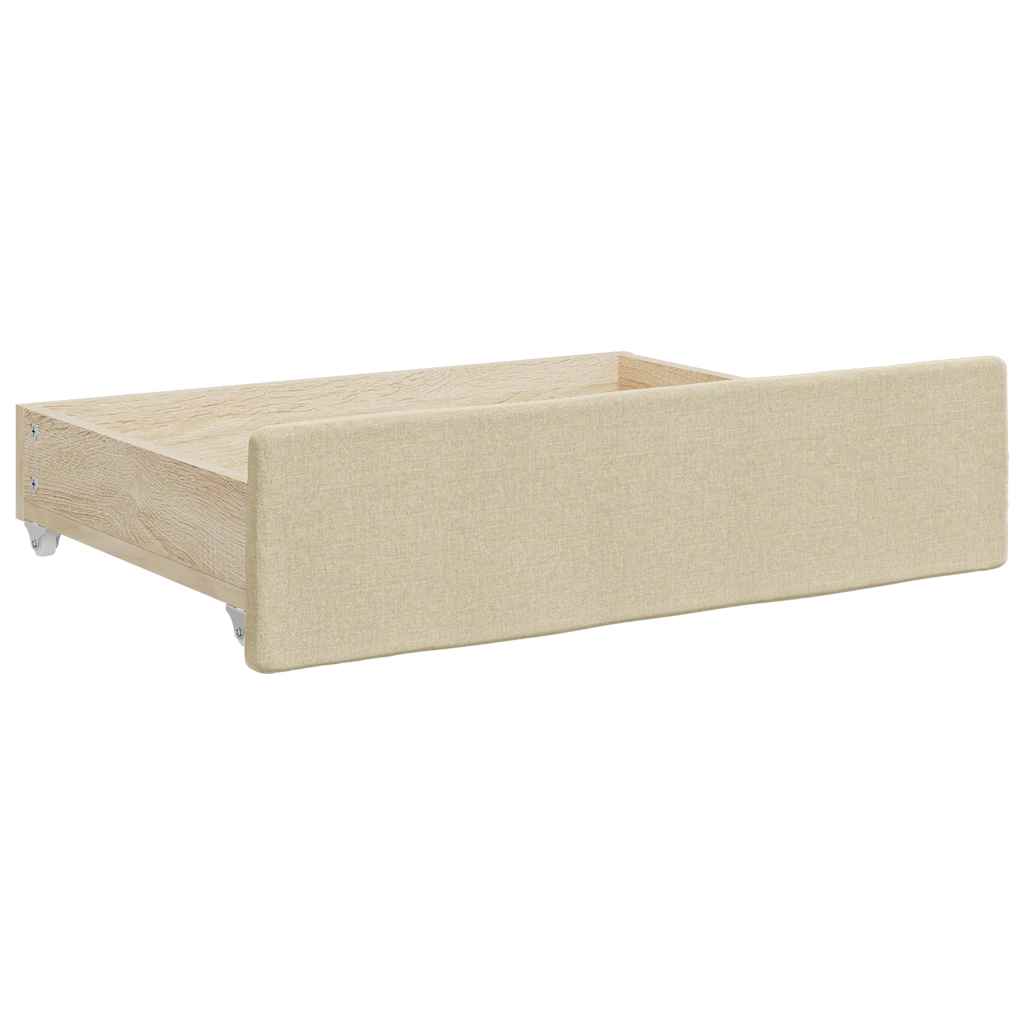 Bed Drawers 2 Pcs Engineered Wood And Fabric