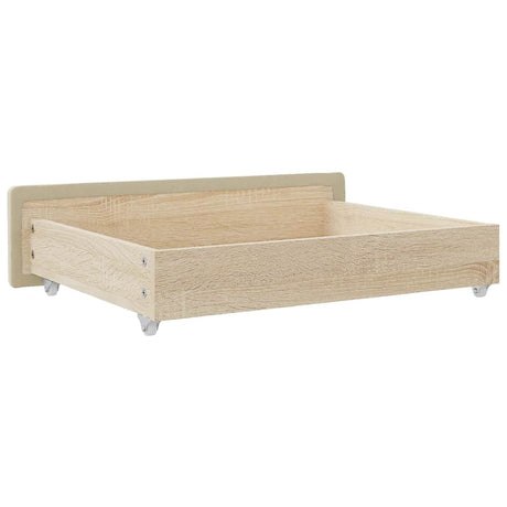 Bed Drawers 2 Pcs Engineered Wood And Fabric