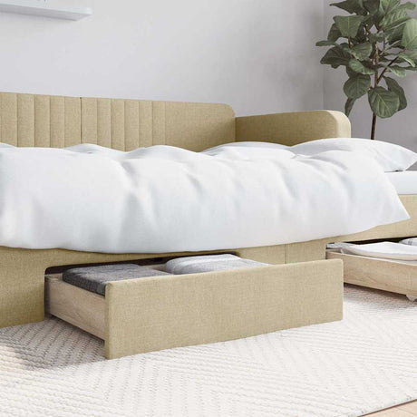 Bed Drawers 2 Pcs Engineered Wood And Fabric