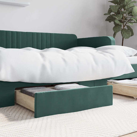 Bed Drawers 2 Pcs Engineered Wood And Velvet