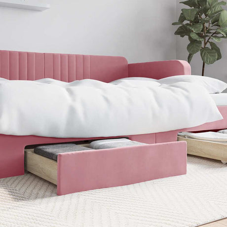 Bed Drawers 2 Pcs Engineered Wood And Velvet