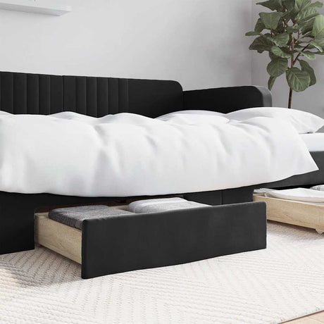 Bed Drawers 2 Pcs Engineered Wood And Velvet