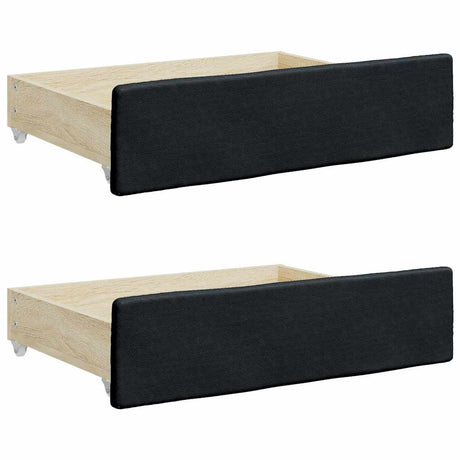 Bed Drawers 2 Pcs Engineered Wood And Faux Leather