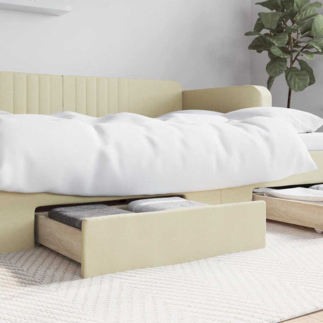 Bed Drawers 2 Pcs Engineered Wood And Faux Leather