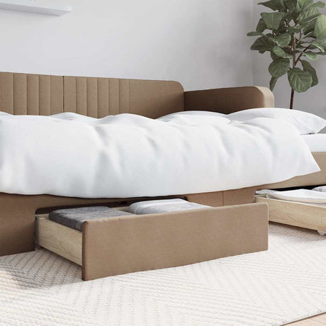 Bed Drawers 2 Pcs Engineered Wood And Faux Leather