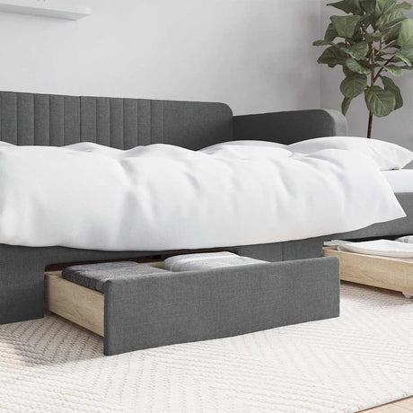 Bed Storage Drawers 2 Pcs Engineered Wood And