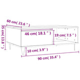 Coffee Table 90X60X35 Cm Engineered Wood