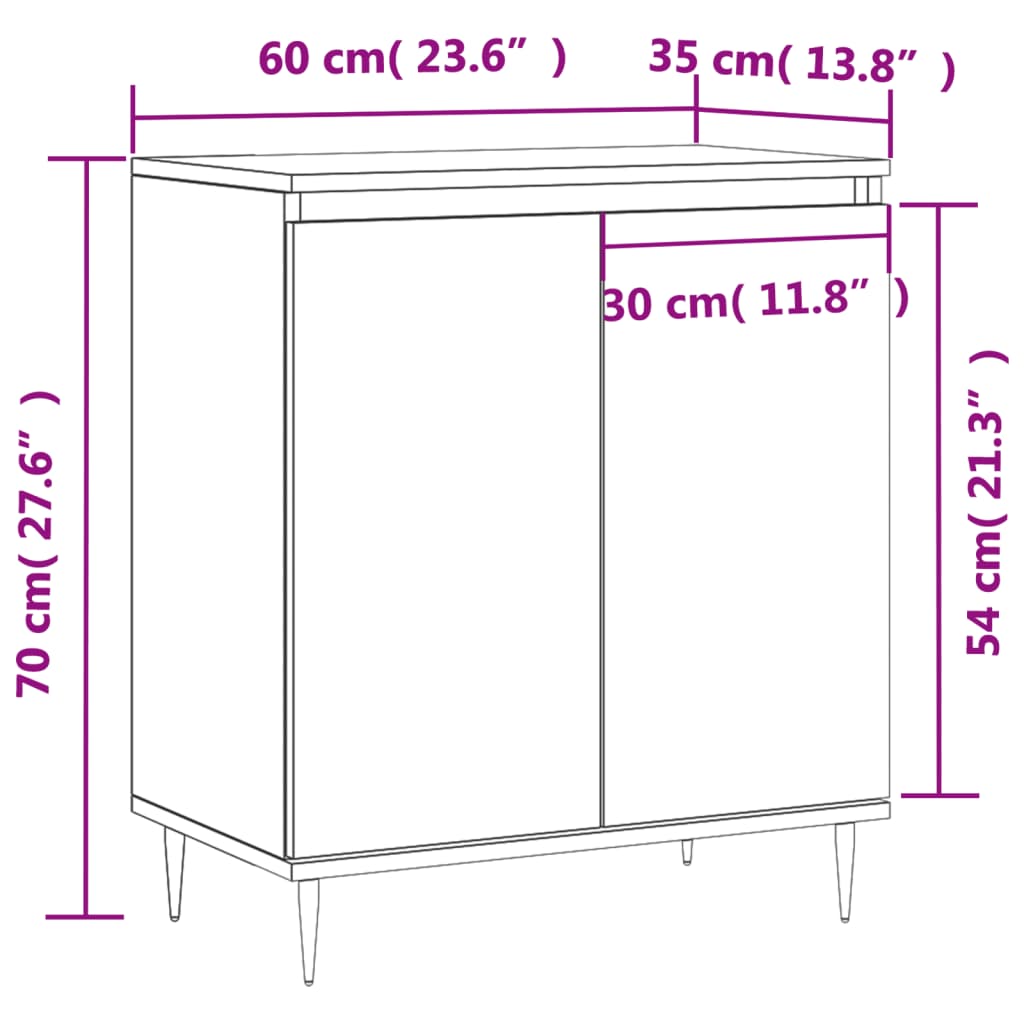 Sideboard 60X35X70 Cm Engineered Wood