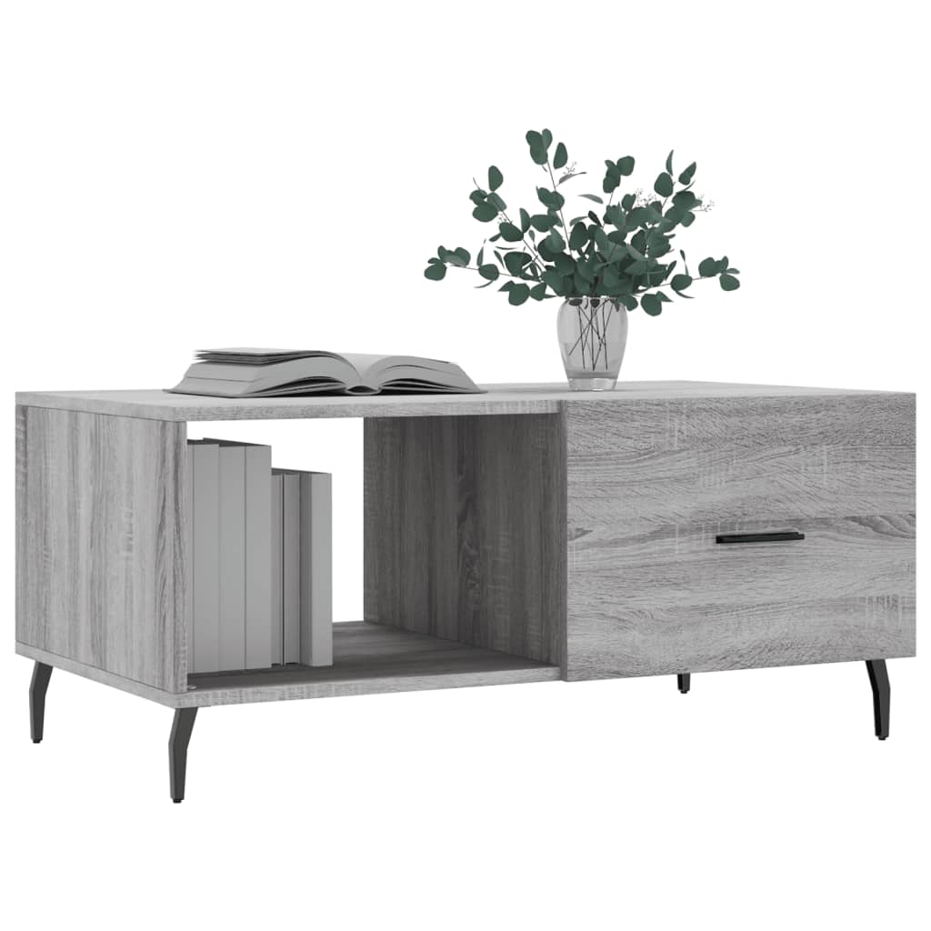 Coffee Table Grey Sonoma 90x50x40 cm Engineered Wood