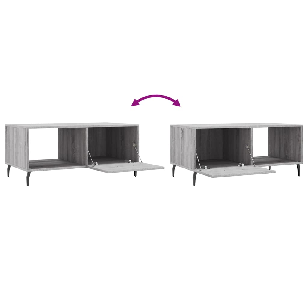 Coffee Table Grey Sonoma 90x50x40 cm Engineered Wood