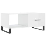 Coffee Table High Gloss White 90x50x40 cm Engineered Wood