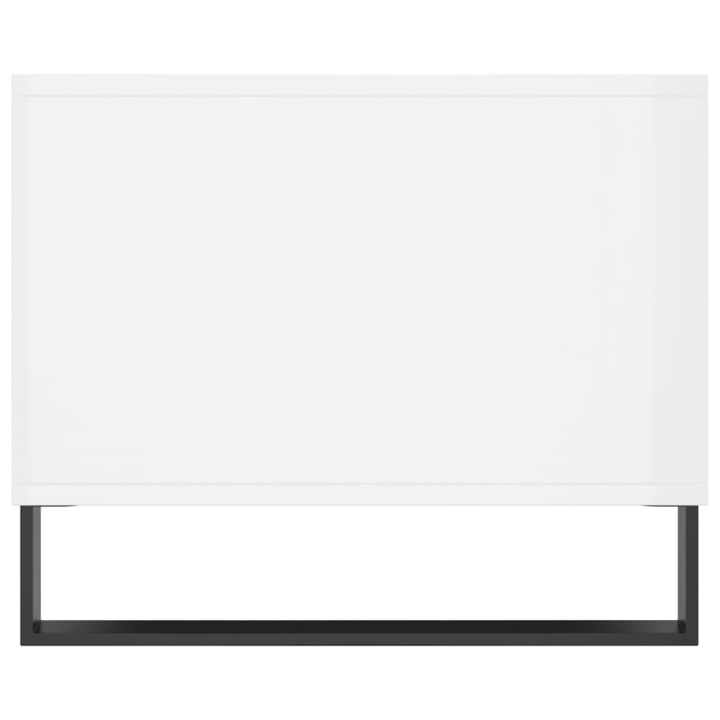 Coffee Table High Gloss White 90x50x40 cm Engineered Wood