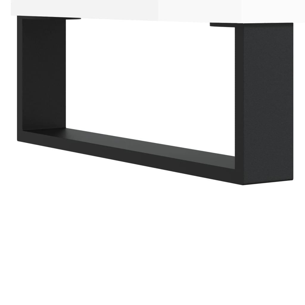 Coffee Table High Gloss White 90x50x40 cm Engineered Wood