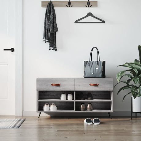 Shoe Bench 102X35X55 Cm Engineered Wood