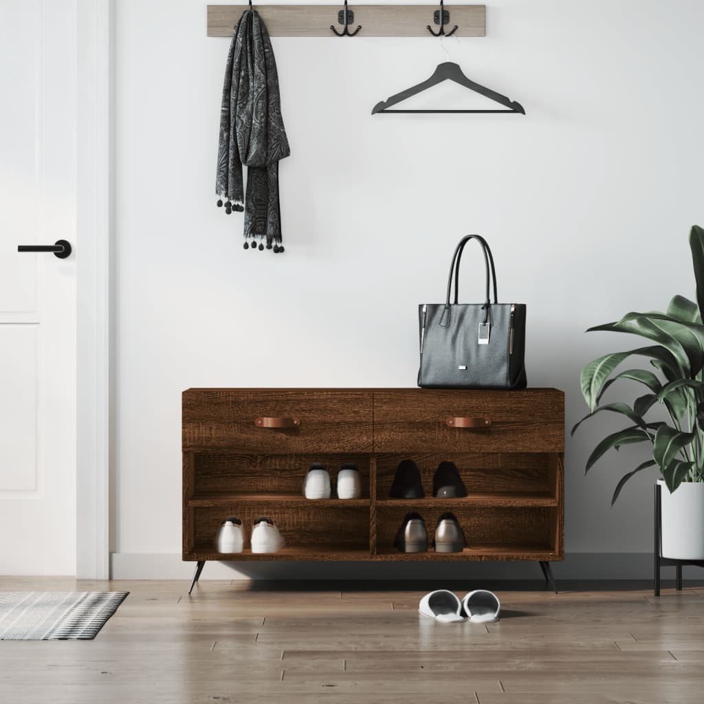 Shoe Bench 102X35X55 Cm Engineered Wood