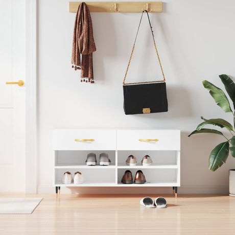 Shoe Bench 102X35X55 Cm Engineered Wood