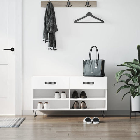 Shoe Bench 102X35X55 Cm Engineered Wood