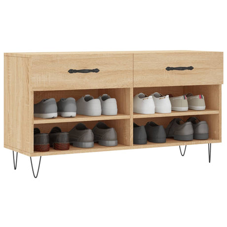 Shoe Bench 102X35X55 Cm Engineered Wood