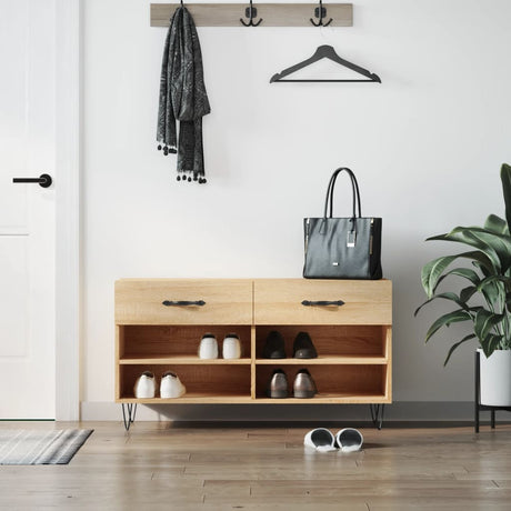 Shoe Bench 102X35X55 Cm Engineered Wood