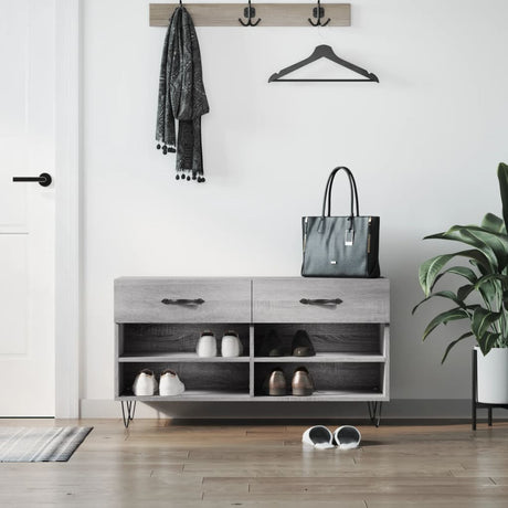 Shoe Bench 102X35X55 Cm Engineered Wood
