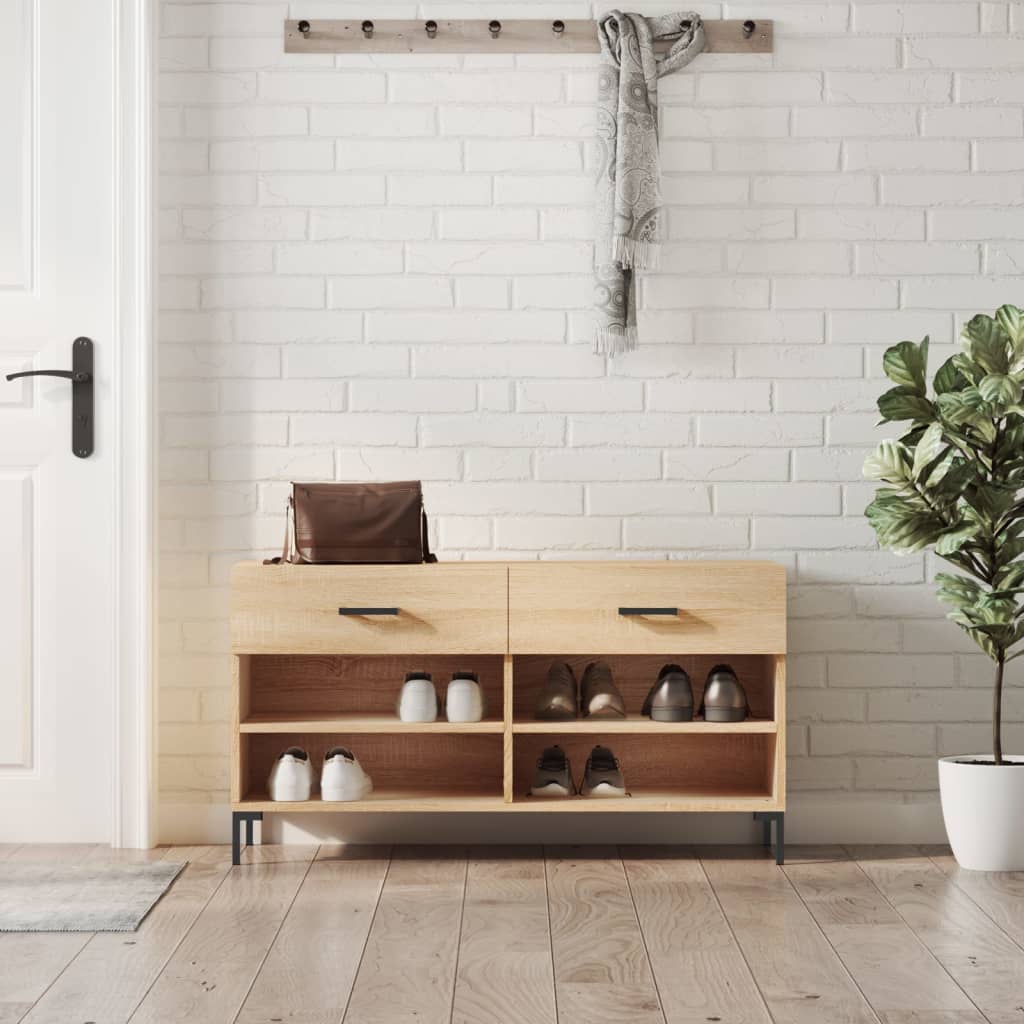 Shoe Bench 102X35X55 Cm Engineered Wood