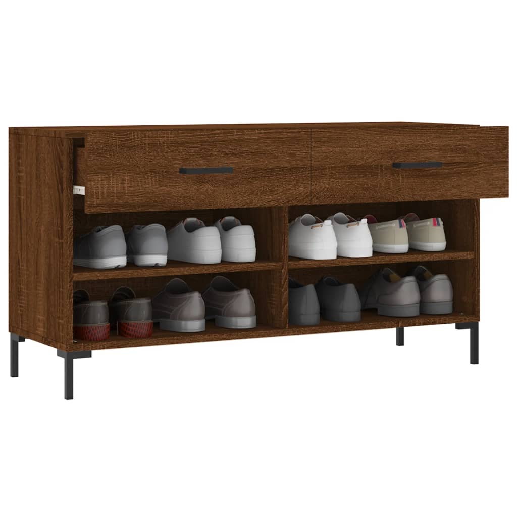 Shoe Bench 102X35X55 Cm Engineered Wood