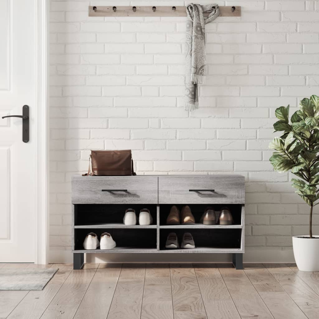 Shoe Bench 102X35X55 Cm Engineered Wood