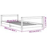 Kids Bed Frame Solid Wood Pine