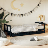 Kids Bed Frame With Drawers Solid Wood Pine