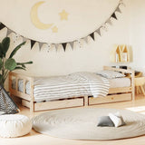 Kids Bed Frame With Drawers Solid Wood Pine