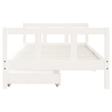 Kids Bed Frame With Drawers Solid Wood Pine