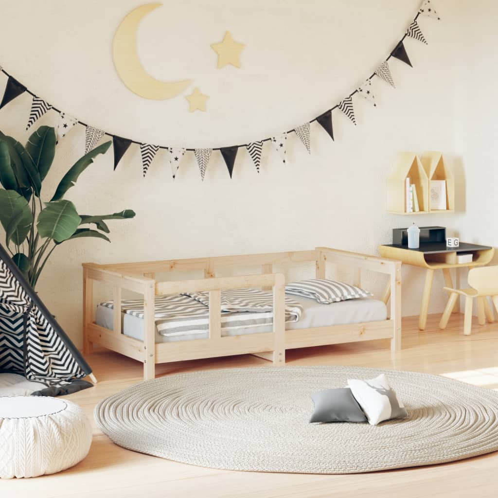 Kids Bed Frame Solid Wood Pine