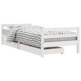 Kids Bed Frame With Drawers Solid Wood Pine