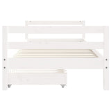 Kids Bed Frame With Drawers Solid Wood Pine