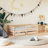 Kids Bed Frame With Drawers Solid Wood Pine