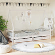 Kids Bed Frame With Drawers Solid Wood Pine