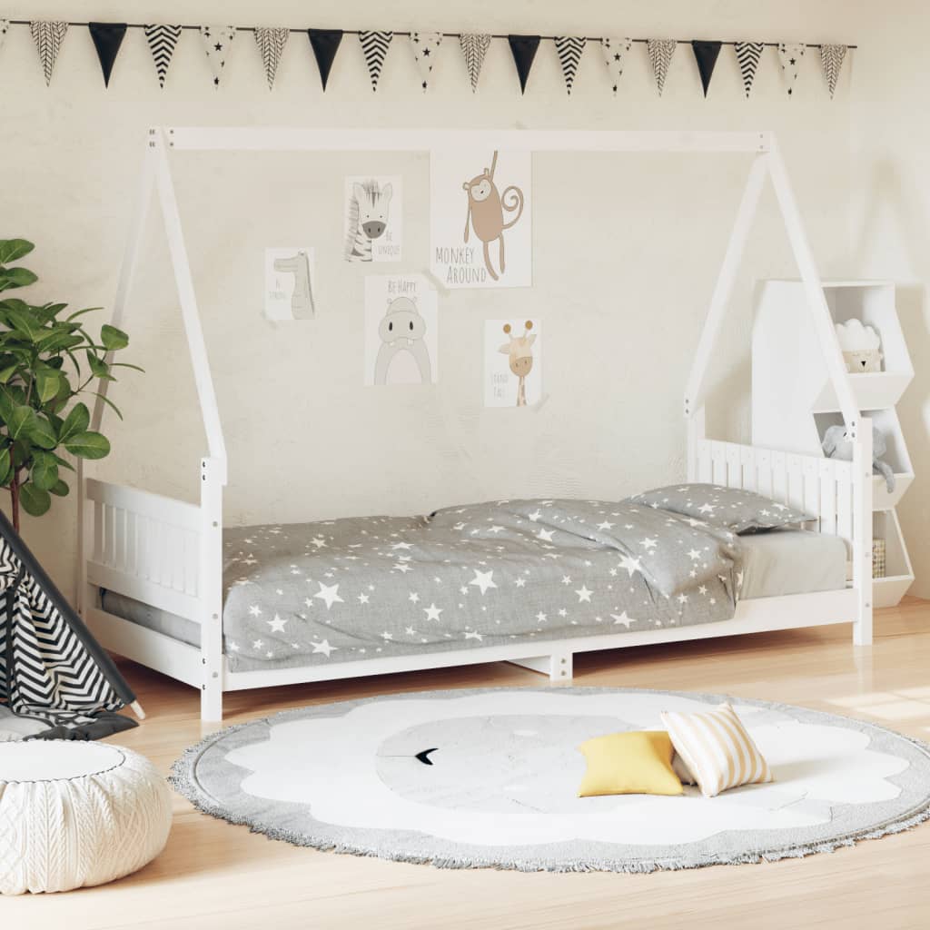 Kids Bed Frame Solid Wood Pine