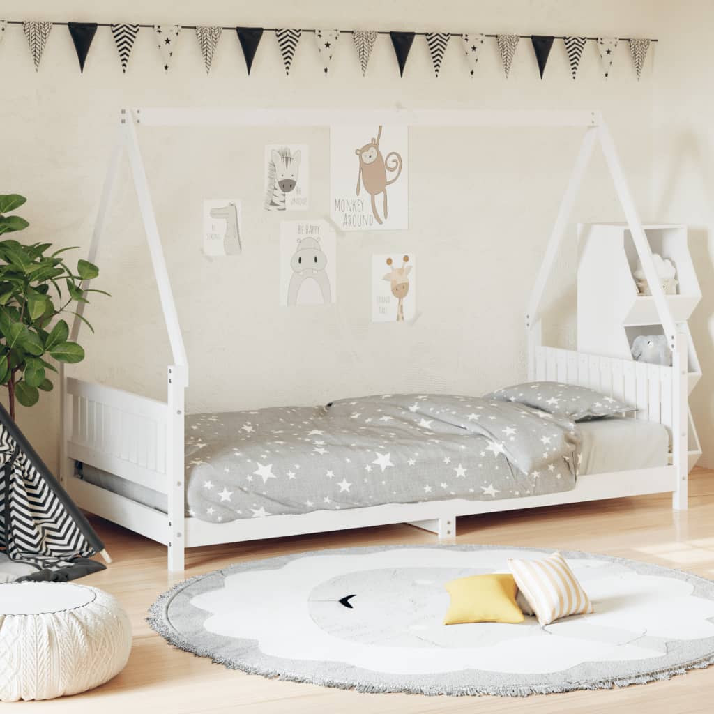 Kids Bed Frame Solid Wood Pine