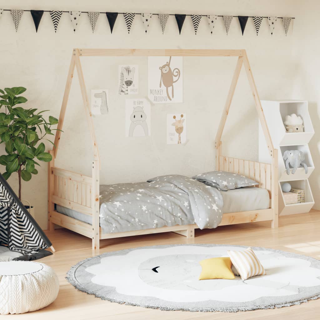 Kids Bed Frame Solid Wood Pine