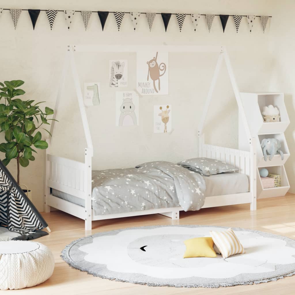 Kids Bed Frame Solid Wood Pine
